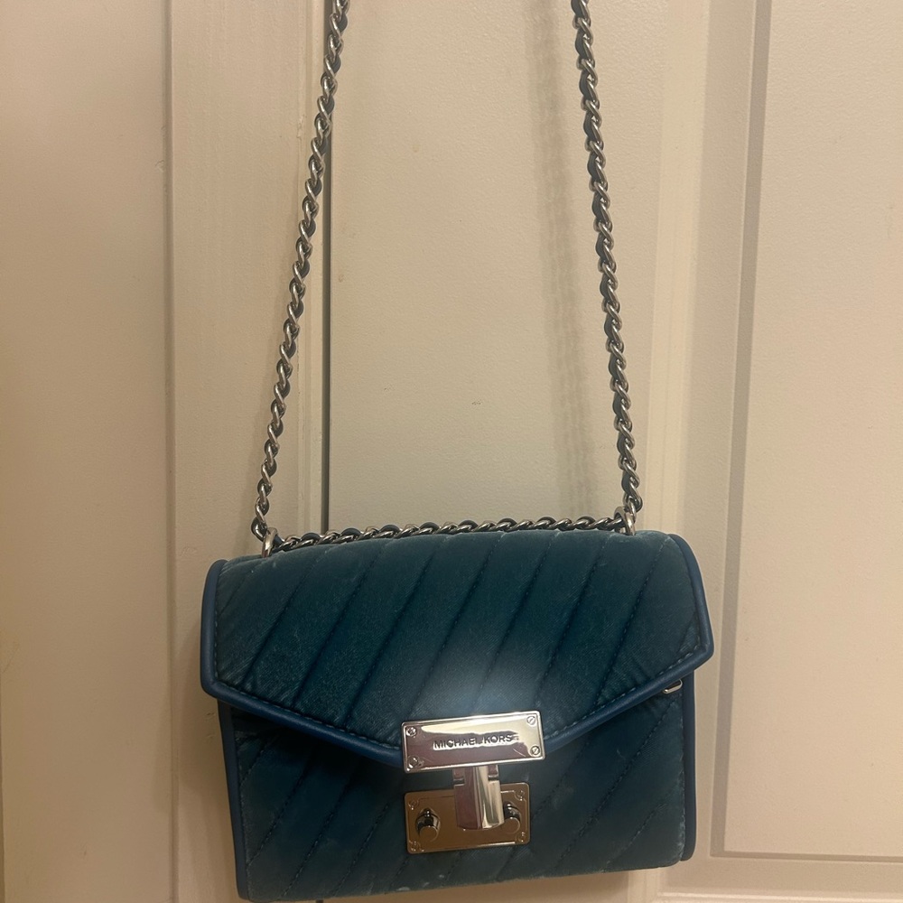 Michael Kors Teal Quilted Crossbody Bag
